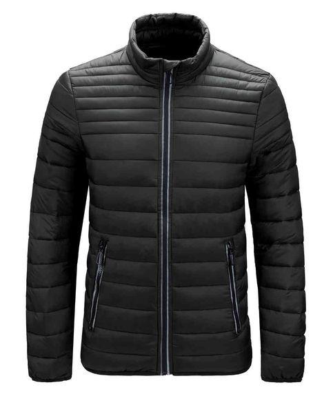 men's low-weight man's cotton coat fine, cardigan collar with jacket down padded, Black
men's low-weight man's cotton coat fine, cardigan collar with jacket down padded, Black