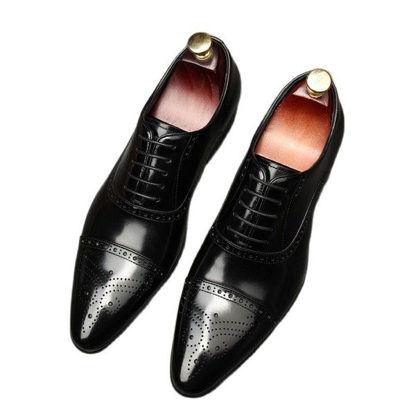 formal men's shoes, lace-up european style leather shoes for men, made of cowhide. high-end wedding shoes. pure dress, Black
formal men's shoes, lace-up european style leather shoes for men, made of cowhide. high-end wedding shoes. pure dress, Black