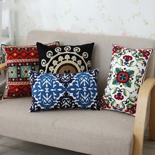 cushion/decorative pillow home decor embroidered cushion cover ethnic floral canvas cotton rectangle embroidery lumbar case 30x50cm
cushion/decorative pillow home decor embroidered cushion cover ethnic floral canvas cotton rectangle embroidery lumbar case 30x50cm