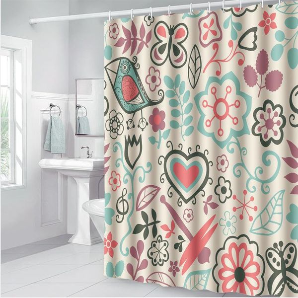 selling shower curtain 3d heart and flower print nordic style bathroom curtains set hook polyester washable home decoration
selling shower curtain 3d heart and flower print nordic style bathroom curtains set hook polyester washable home decoration