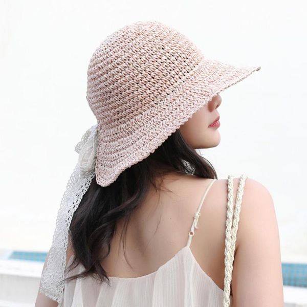 wide brim hats s fashion women straw weave lace tie visor sun protection hat beach sunhat, Blue;gray
wide brim hats s fashion women straw weave lace tie visor sun protection hat beach sunhat, Blue;gray