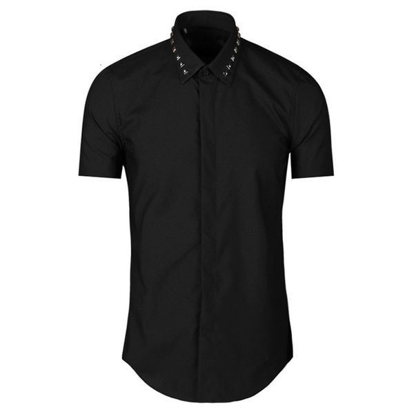 men's casual shirts cotton shirt with metal rivets for men, short sleeved high-quality pockets, classic style, fashion, , 2021, # a38, White;black
men's casual shirts cotton shirt with metal rivets for men, short sleeved high-quality pockets, classic style, fashion, , 2021, # a38, White;black