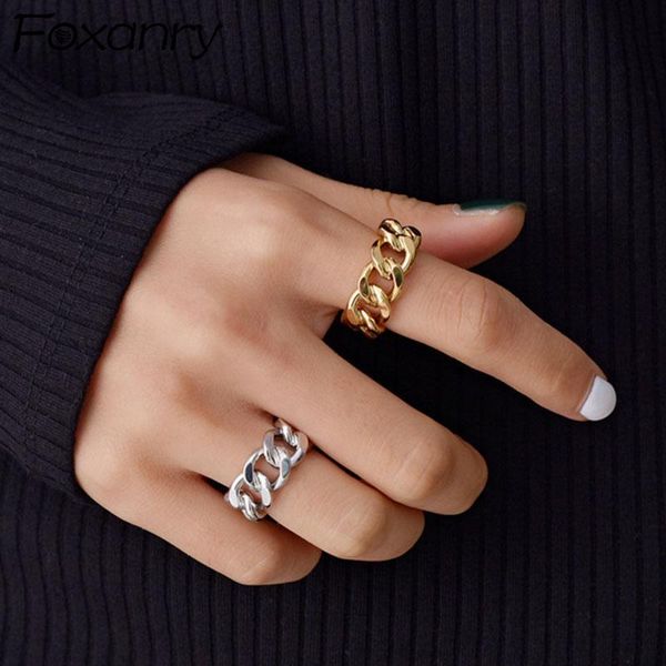 cluster rings foxanry minimalist 925 sterling silver party jewelry trend hip hop vintage handmade chain couples accessories girls gifts, Golden;silver
cluster rings foxanry minimalist 925 sterling silver party jewelry trend hip hop vintage handmade chain couples accessories girls gifts, Golden;silver