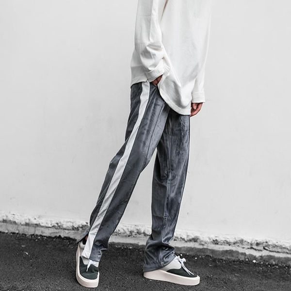 men's pants thrc tide brand sports casual europe and america high street trend velvet contrast color straight trousers men, Black
men's pants thrc tide brand sports casual europe and america high street trend velvet contrast color straight trousers men, Black