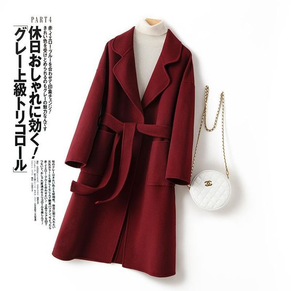 women's wool & blends high-end hepburn cashmere coat women's loose korean version of double-sided woolen coat, pure wool, long and, Black
women's wool & blends high-end hepburn cashmere coat women's loose korean version of double-sided woolen coat, pure wool, long and, Black