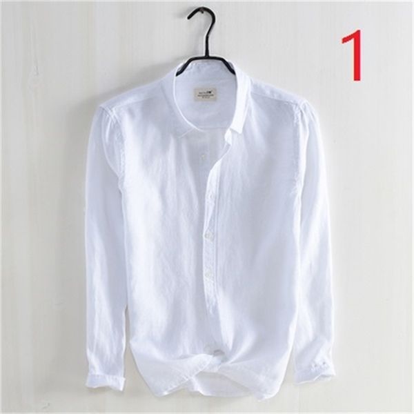small fresh men's casual linen white shirt youth large size slim bottoming long-sleeved cotton 210420, White;black
small fresh men's casual linen white shirt youth large size slim bottoming long-sleeved cotton 210420, White;black