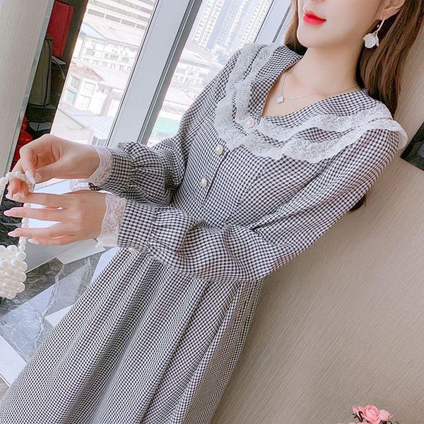 casual dresses women one piece dress autumn 2022 office lady french korea style long sleeve patchwork lace v-neck, Black;gray
casual dresses women one piece dress autumn 2022 office lady french korea style long sleeve patchwork lace v-neck, Black;gray