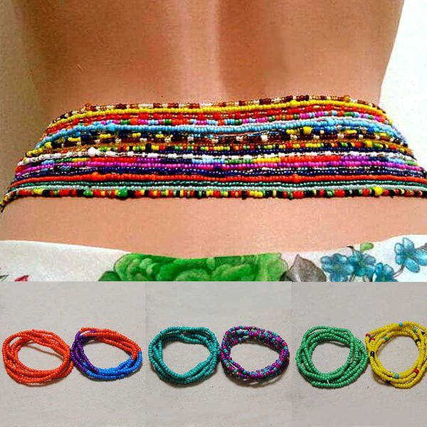 2 pcs summer waist bead chains african belly beads colorful beach bikini body belly chain elastic jewelry for women girls p0811, Silver
2 pcs summer waist bead chains african belly beads colorful beach bikini body belly chain elastic jewelry for women girls p0811, Silver