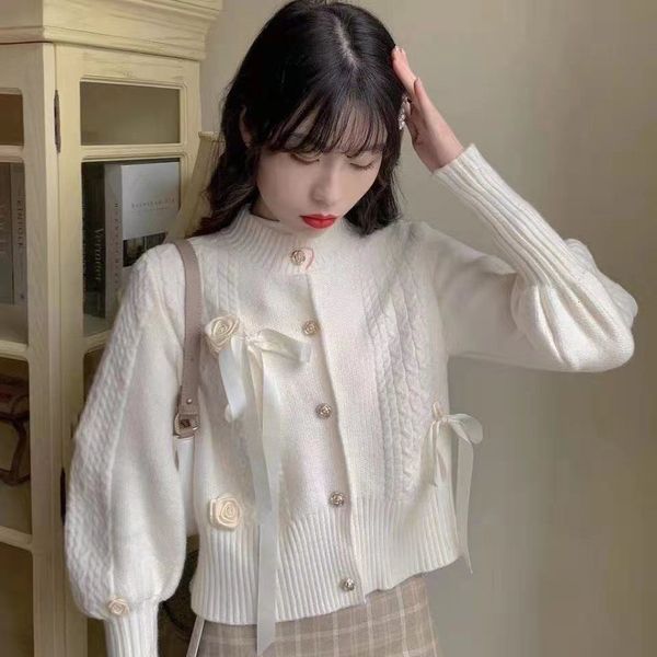 women's jackets rose flower knitted cardigan early autumn high sense sweater new gwfb, Black;brown
women's jackets rose flower knitted cardigan early autumn high sense sweater new gwfb, Black;brown