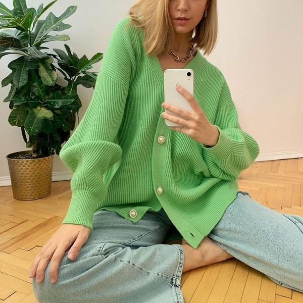 v-neck lantern sleeve cardigan women oversized knitted sweater 2021 simple autumn winter female jumpers korean fashion women's knits &, White
v-neck lantern sleeve cardigan women oversized knitted sweater 2021 simple autumn winter female jumpers korean fashion women's knits &, White