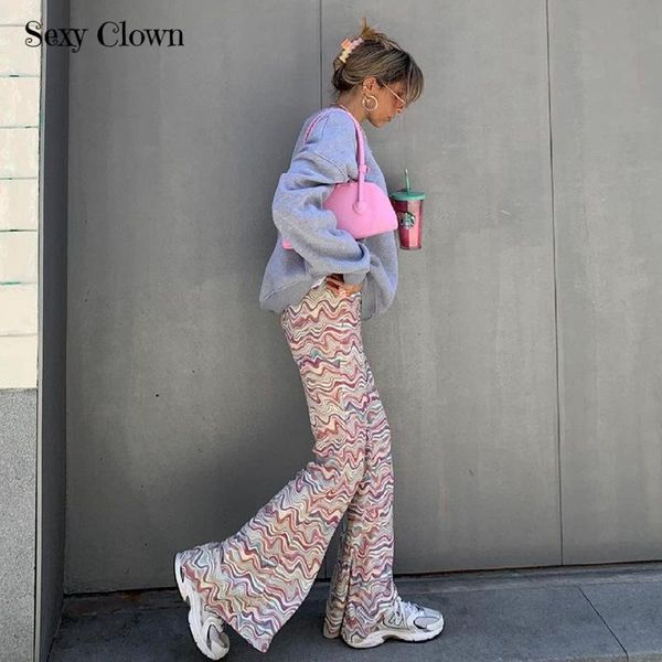 women's pants & capris women casual wave color flared pant print hight waist long skinny loose trousers summer streetwear, Black;white
women's pants & capris women casual wave color flared pant print hight waist long skinny loose trousers summer streetwear, Black;white