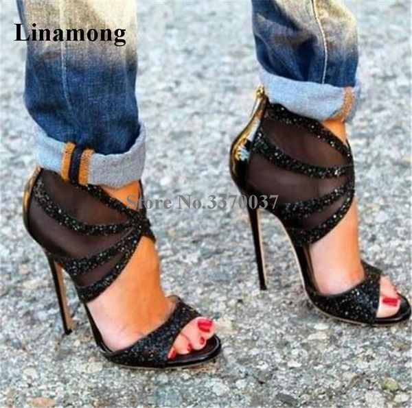 women luxurious peep toe black mesh rhinestone thin heel boots ankle strap wrap crystal high sandals wedding shoes
women luxurious peep toe black mesh rhinestone thin heel boots ankle strap wrap crystal high sandals wedding shoes