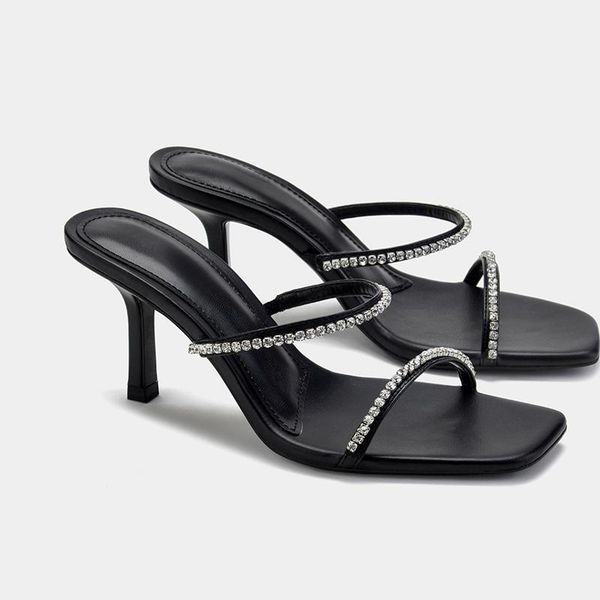 slippers med high-heeled shoes lady womens outdoor slides fashion jelly flip flops thin luxury glitter bonded leather pumps pu r, Black
slippers med high-heeled shoes lady womens outdoor slides fashion jelly flip flops thin luxury glitter bonded leather pumps pu r, Black