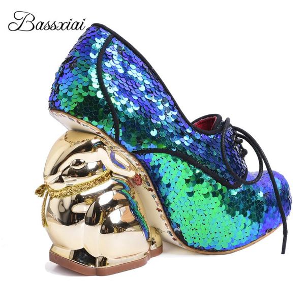 dress shoes bling sequins bridal wedding lace-up round toe novelty -shaped strange heel women pumps zapaptos mujer, Black
dress shoes bling sequins bridal wedding lace-up round toe novelty -shaped strange heel women pumps zapaptos mujer, Black