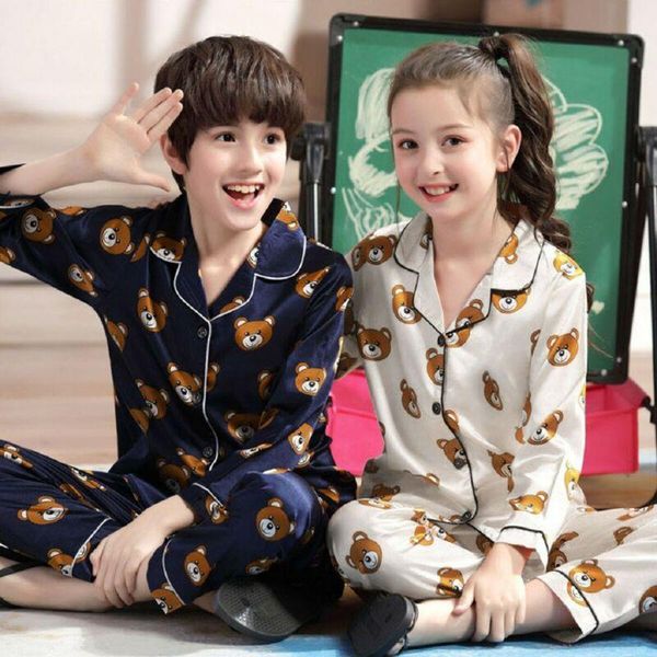 clothing sets baby kids boy girl satin silk pajamas set long sleeve shirt pants sleepwear 1-7t, White
clothing sets baby kids boy girl satin silk pajamas set long sleeve shirt pants sleepwear 1-7t, White