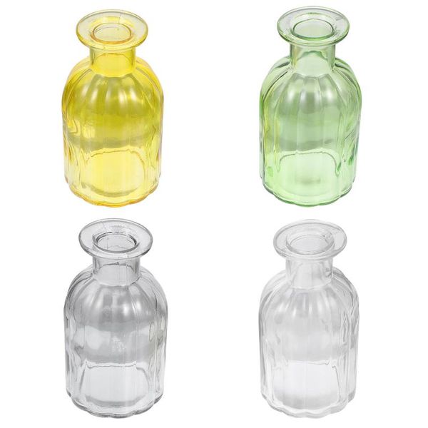 vases 4 pcs delicate flower glass bottles deskfor living room 
vases 4 pcs delicate flower glass bottles deskfor living room