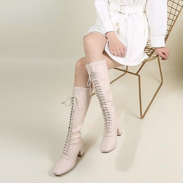 boots 2021 autumn winter leather women's heel knee-high lace up anti-slip warm, Black
boots 2021 autumn winter leather women's heel knee-high lace up anti-slip warm, Black