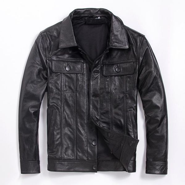 men's leather & faux .brand mens plus size genuine jacket.classic vintage style cowhide coat.quality cowboy slim clothes, Black
men's leather & faux .brand mens plus size genuine jacket.classic vintage style cowhide coat.quality cowboy slim clothes, Black