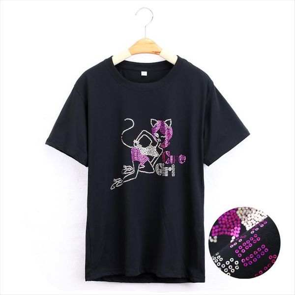 cute cat girl sequin shining women print cotton funny for lady tee hipster drop ship d 1, White
cute cat girl sequin shining women print cotton funny for lady tee hipster drop ship d 1, White