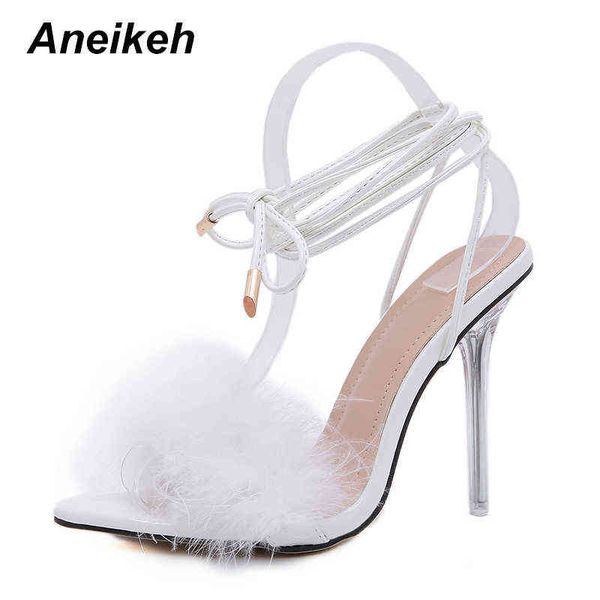 aneikeh summer women shoes sandals ankle strap pvc novelty fur thin heels lace-up ankle strap party pointed toe rome 35~41 new y220209, Black
aneikeh summer women shoes sandals ankle strap pvc novelty fur thin heels lace-up ankle strap party pointed toe rome 35~41 new y220209, Black