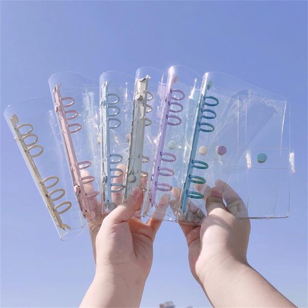 storage bags transparent pvc loose-leaf notebook cover macaron color 6 ring binder diary journal planner korean stationery school
storage bags transparent pvc loose-leaf notebook cover macaron color 6 ring binder diary journal planner korean stationery school