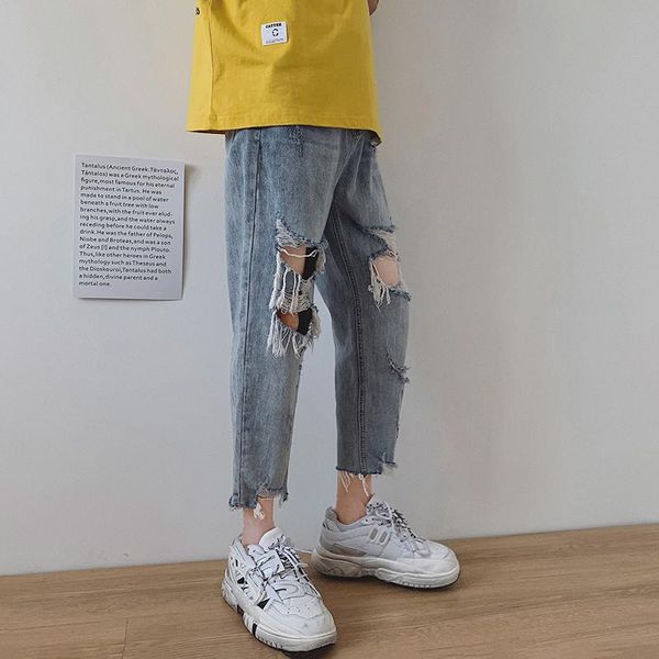 spring and autumn men's youth hole slimming jeans fashion casual wild thin section pants blue -2xl
spring and autumn men's youth hole slimming jeans fashion casual wild thin section pants blue -2xl