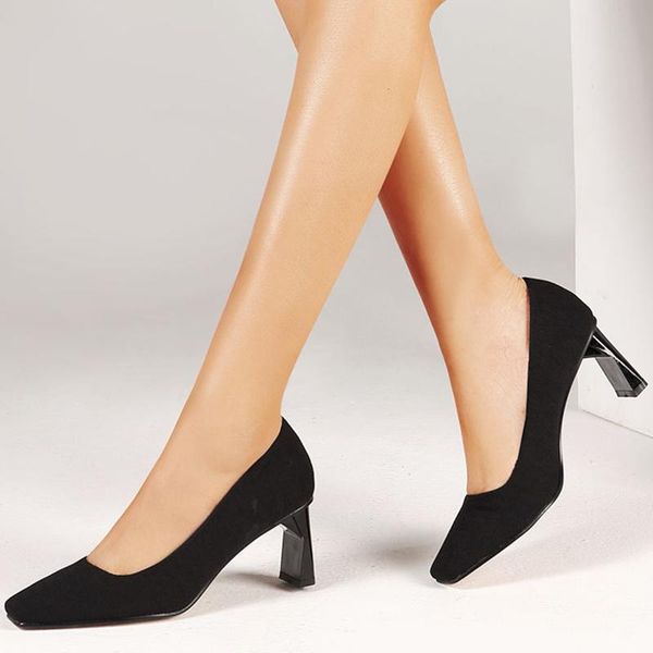 dress shoes fashion women high heels female knitted square toe solid office work heel slip on ladies pumps, Black
dress shoes fashion women high heels female knitted square toe solid office work heel slip on ladies pumps, Black
