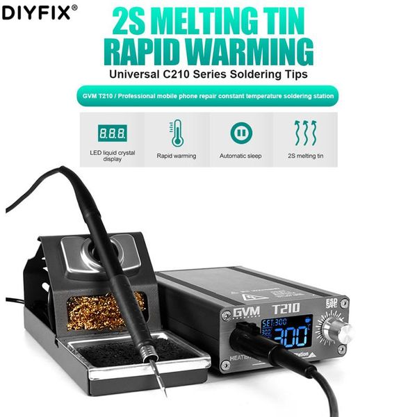 professional hand tool sets diyfix gvm t210 2s melting tin rapid warming mobile phone repair constant temperature soldering station
professional hand tool sets diyfix gvm t210 2s melting tin rapid warming mobile phone repair constant temperature soldering station