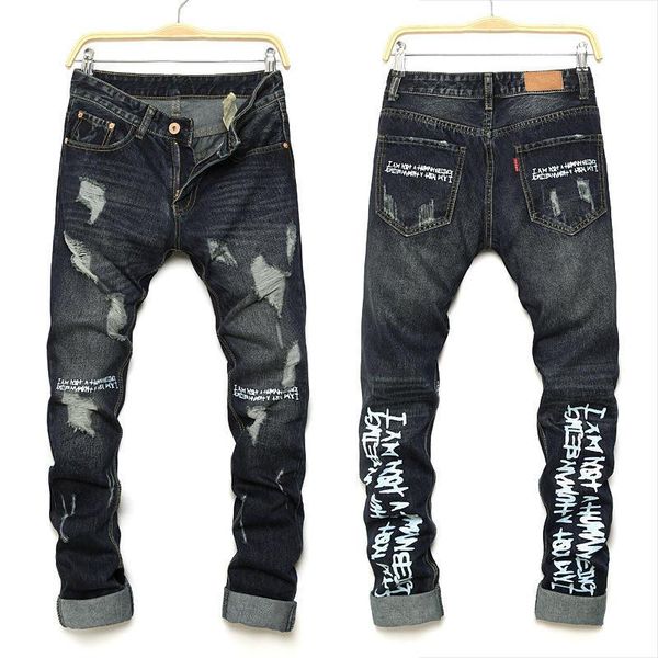 arrivals men's vintage embroidered stretch jeans slim fit denim pants biker trousers, Blue
arrivals men's vintage embroidered stretch jeans slim fit denim pants biker trousers, Blue