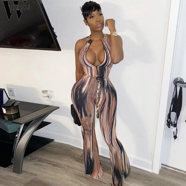 women's jumpsuits & rompers wyhhcj 2021 sleeveless print bodycon jumpsuit spring women stretchy flare slim body streetwear club party o, Black;white
women's jumpsuits & rompers wyhhcj 2021 sleeveless print bodycon jumpsuit spring women stretchy flare slim body streetwear club party o, Black;white