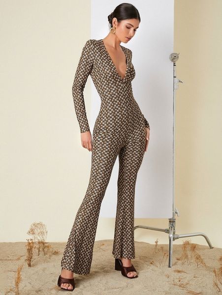 graphic print deep v neck jumpsuit v1oy#, White
graphic print deep v neck jumpsuit v1oy#, White