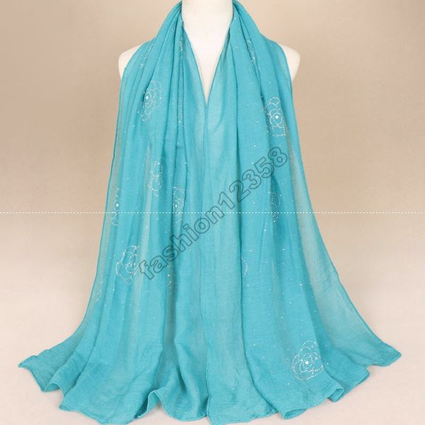women flower diamond hijabs scarf cotton scarf glitter soft headband wraps muslim fashion long pashmina islamic turban foulard, Blue;gray
women flower diamond hijabs scarf cotton scarf glitter soft headband wraps muslim fashion long pashmina islamic turban foulard, Blue;gray