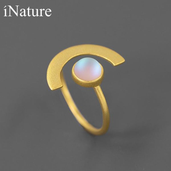 cluster rings inature 925 sterling silver moonlight moon opening adjustable ring for women fine jewelry gift, Golden;silver 
cluster rings inature 925 sterling silver moonlight moon opening adjustable ring for women fine jewelry gift, Golden;silver