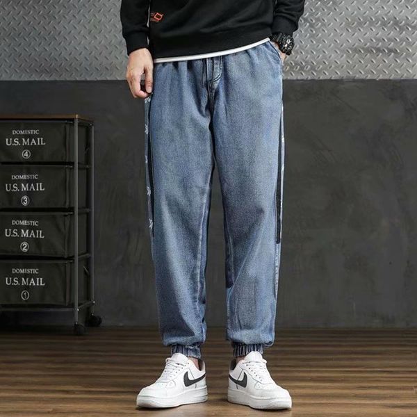 men's jeans loose-fitting straight-leg trend trousers autumn youth korean casual pants, Blue
men's jeans loose-fitting straight-leg trend trousers autumn youth korean casual pants, Blue