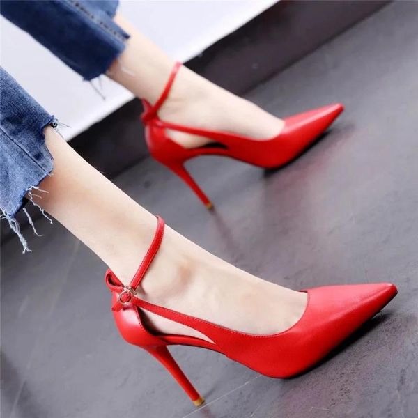 dress shoes cresfimix women fashion red pointed toe buckle strap stiletto heels for party lady casual street comfort stylish c9062, Black
dress shoes cresfimix women fashion red pointed toe buckle strap stiletto heels for party lady casual street comfort stylish c9062, Black