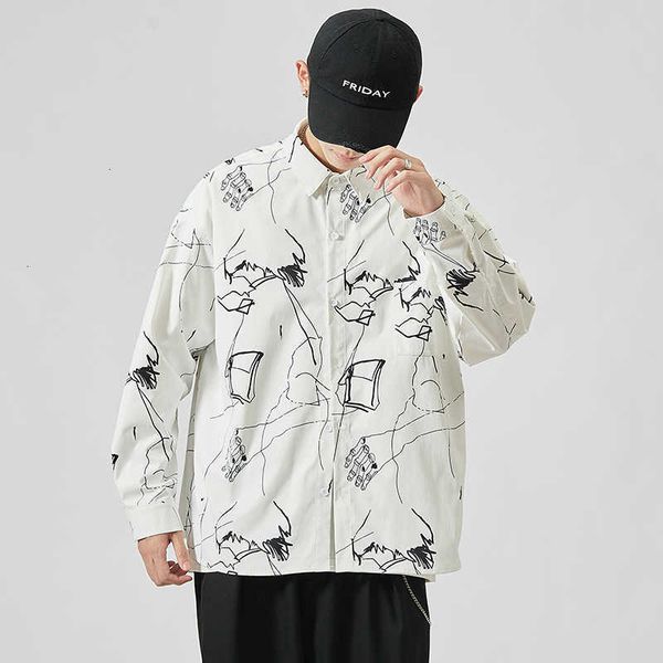 men's polos brand spring autumn long sleeves print white black collar korea style shirt for clothing vmoi
men's polos brand spring autumn long sleeves print white black collar korea style shirt for clothing vmoi