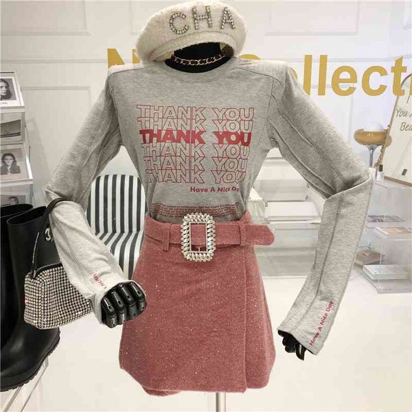 letter print around neck female sleeve 2021 niche design brushed cotton fine bottom adjustment, White
letter print around neck female sleeve 2021 niche design brushed cotton fine bottom adjustment, White