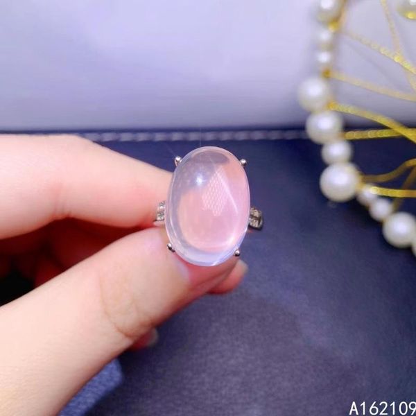 cluster rings fine jewelry 925 sterling silver inset with natural large gem women's luxury fashion oval rose quartz adjustable ring sup, Golden;silver
cluster rings fine jewelry 925 sterling silver inset with natural large gem women's luxury fashion oval rose quartz adjustable ring sup, Golden;silver