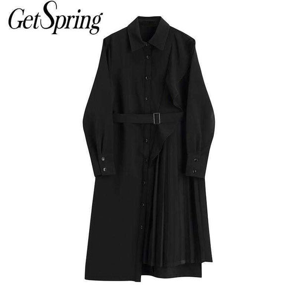 getspring women dress ruffles asymmetry bandage vintage es long sleeve irregular fashion 210601, Black;gray
getspring women dress ruffles asymmetry bandage vintage es long sleeve irregular fashion 210601, Black;gray