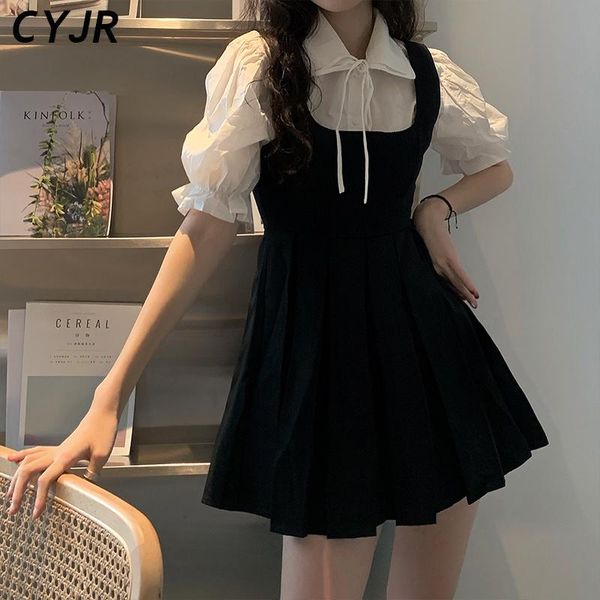 party dresses black y2k lolita dress women 2021 summer puffer sleeve vintage mini female korean style fashion 2 piece set gothic, White;black
party dresses black y2k lolita dress women 2021 summer puffer sleeve vintage mini female korean style fashion 2 piece set gothic, White;black