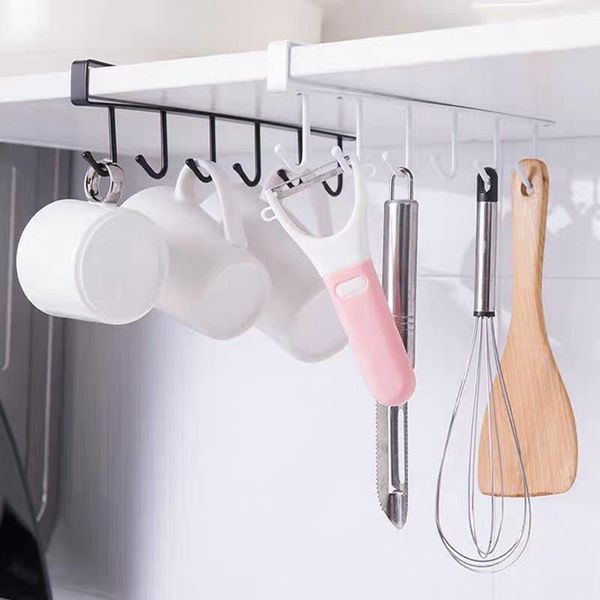 storage rack organiser kitchen hook black and white 6 hooks cup holder hang multifunctional cabinet shelf metal & rails
storage rack organiser kitchen hook black and white 6 hooks cup holder hang multifunctional cabinet shelf metal & rails