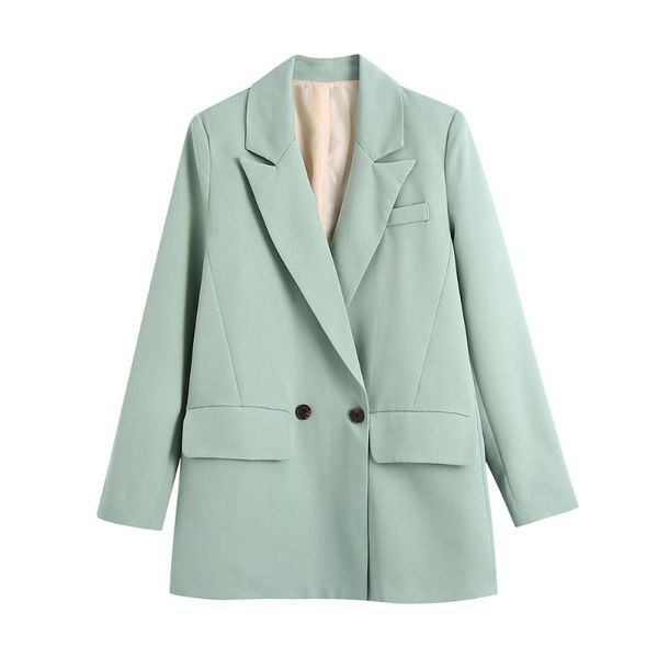women's suits & blazers blsqr light green straight women double breasted fashion casual jackets female vintage chic outwear lady, White;black
women's suits & blazers blsqr light green straight women double breasted fashion casual jackets female vintage chic outwear lady, White;black