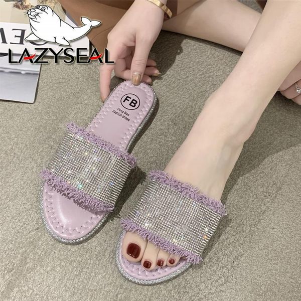 slippers lazyseal luxury crystals flat with slides women peep toe purple comfortable shoes slip on zapato mujer, Black
slippers lazyseal luxury crystals flat with slides women peep toe purple comfortable shoes slip on zapato mujer, Black