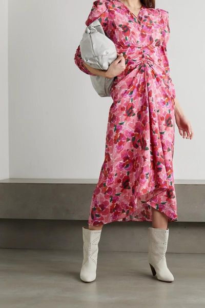 casual dresses women floral print midi dress 2021 early spring v-neck ladies sweet slim waist pleated irregular fashion robe, Black;gray
casual dresses women floral print midi dress 2021 early spring v-neck ladies sweet slim waist pleated irregular fashion robe, Black;gray