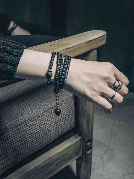 curly tailed black agate multi loop bracelet men's sweater chain dual-purpose personalized trendy accessories, Golden;silver
curly tailed black agate multi loop bracelet men's sweater chain dual-purpose personalized trendy accessories, Golden;silver