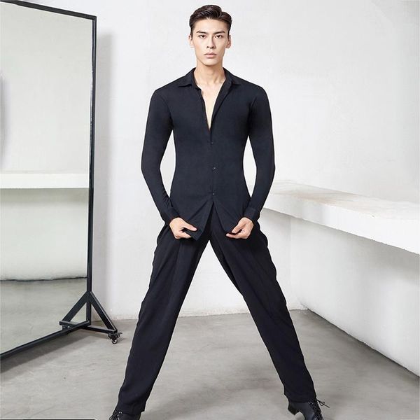 stage wear 2021 men black long sleeve latin sleeved dance shirt samba costumes competition sl5587, Black;red
stage wear 2021 men black long sleeve latin sleeved dance shirt samba costumes competition sl5587, Black;red