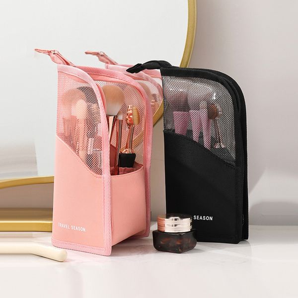 designer bags 1 pc stand cosmetic bag for women clear zipper makeup bag travel female makeup brush holder organizer toiletry bag
designer bags 1 pc stand cosmetic bag for women clear zipper makeup bag travel female makeup brush holder organizer toiletry bag