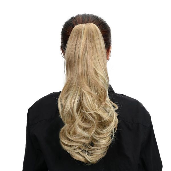 synthetic wigs 18" hair pieces ponytail claw clip in long curly human heat resistan, Black
synthetic wigs 18" hair pieces ponytail claw clip in long curly human heat resistan, Black