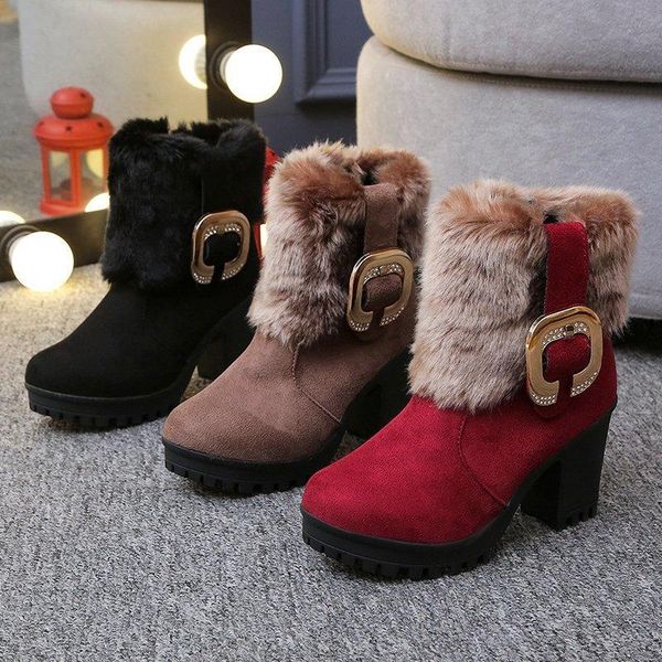 warm fur snow boots women classic buckle ladies high heels black platform ankle square heel winter shoes
warm fur snow boots women classic buckle ladies high heels black platform ankle square heel winter shoes
