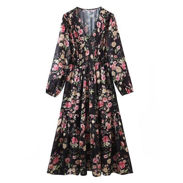casual dresses zxqj women floral print satin midi dress 2021 autumn fashion ladies breasted elegant female black elastic waist long, Black;gray
casual dresses zxqj women floral print satin midi dress 2021 autumn fashion ladies breasted elegant female black elastic waist long, Black;gray